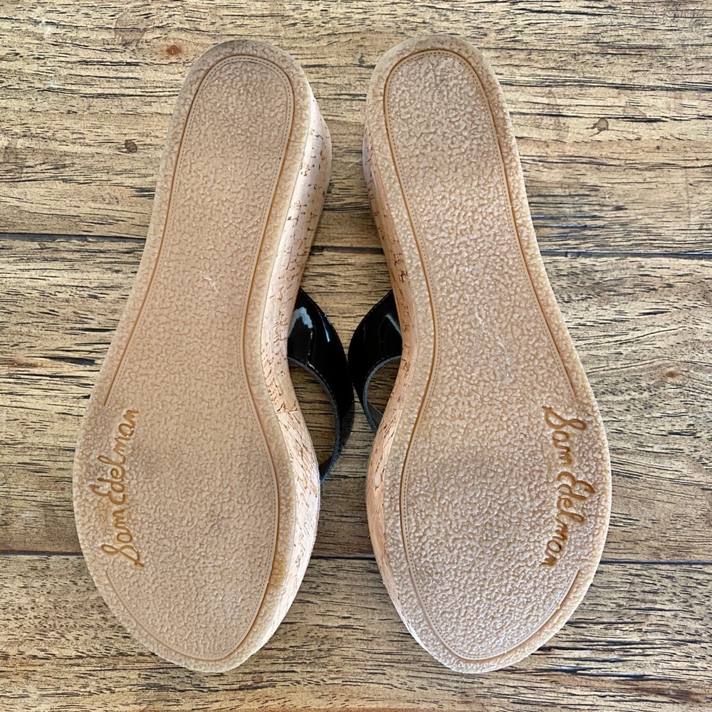 Sam Edelman Black Cork Wedge - Picture 7 of 8